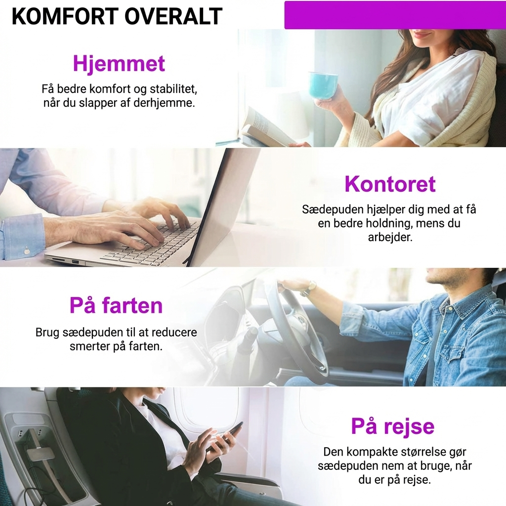 Smertelindrende gelpude til ryg, hofter & haleben