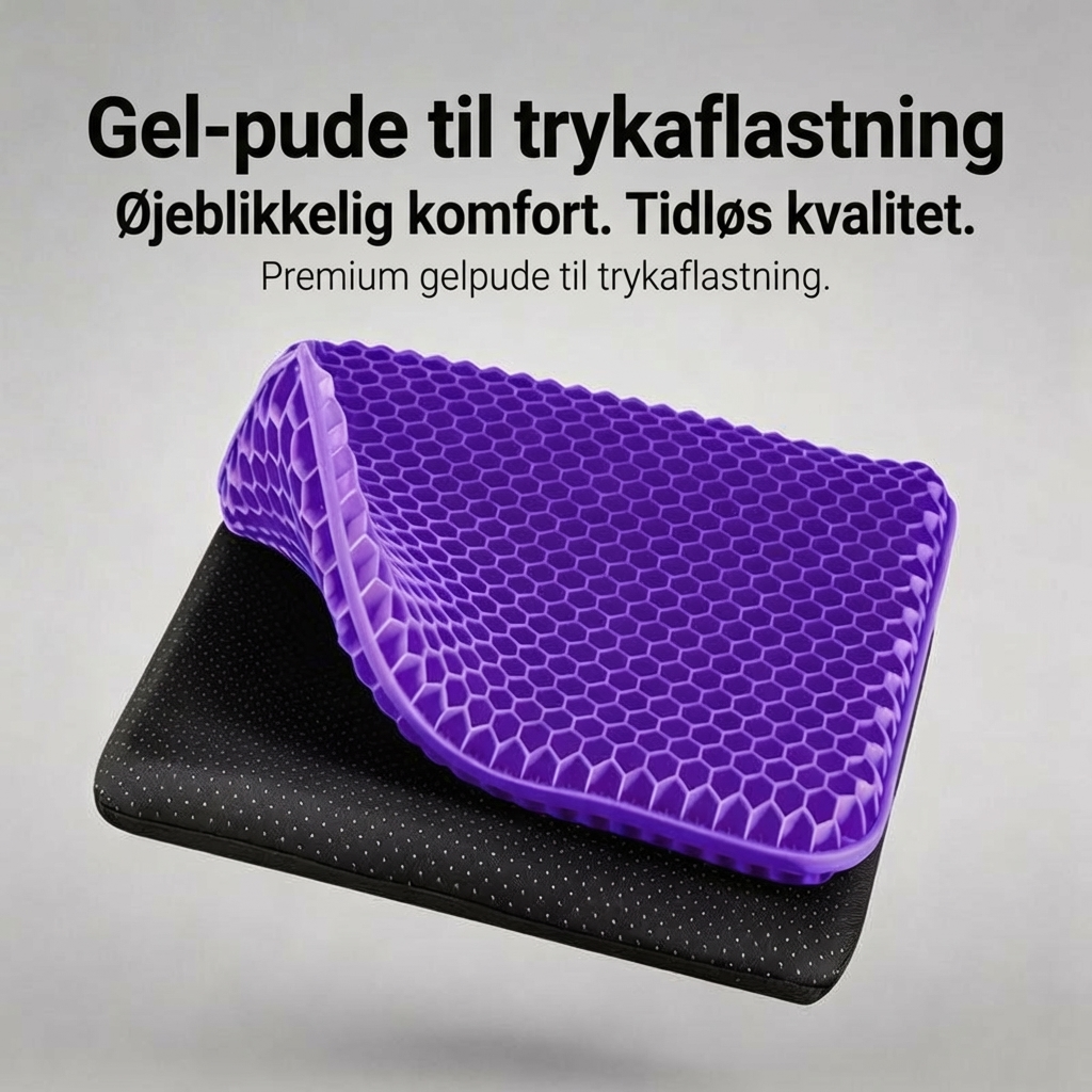 Smertelindrende gelpude til ryg, hofter & haleben